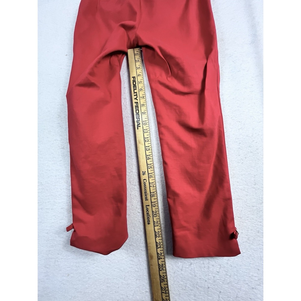 Kate Spade Jackie Bow Capri Pants Red Size 2 Slim Fit Cropped Ankle ✨READ✨1529 - Picture 9 of 12